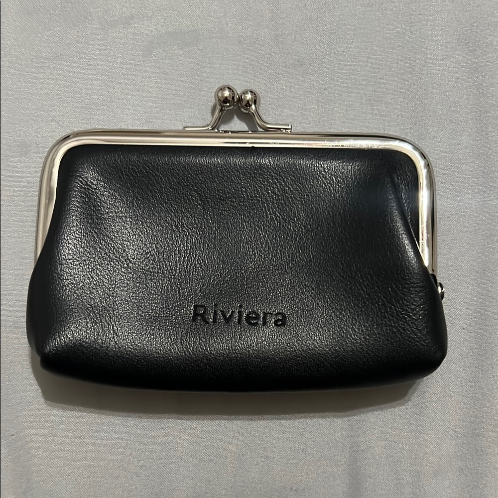 NWOT Riviera Black Leather Coin Purse